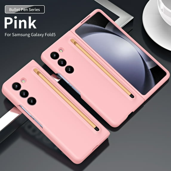 Allytech for Samsung Galaxy Z Fold5 Case with S Pen Stylus Pen & Screen Protector, Full Body Protective Shockproof Rugged Classic Phone Case Cover for Samsung Galaxy Z Fold 5 5G 2023 - Pink