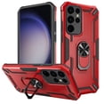 thumbnail image 1 of Allytech for Samsung S22 Ultra 5G Case, Galaxy S22 Ultra 5G Case, 6.8-Inch, Military Grade Shockproof Magnetic Car Mount Rugged Phone Case for Samsung Galaxy S22 Ultra 5G with Ring Kickstand, Red, 1 of 8