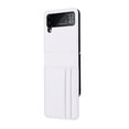 thumbnail image 1 of Allytech for Samsung Z Flip 6 Case, Drop Proof PU Leather + Hard PC Anti-Scratch Business Simple Fashion Women Men Phone Case Cover with Card Holder for Samsung Galaxy Z Flip 6 5G, White, 1 of 9