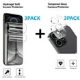 thumbnail image 1 of Allytech Screen/Lens Protector for iPhone 13 Mini 5.4 inch 2021, [3 Pack] Front & Back Hydrogel Film Bubble Free Screen Protector + [3 Pack] Clear Tempered Glass Camera Protector, 1 of 7