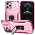 thumbnail image 1 of Allytech Shockproof Back Case for Apple iPhone 12 Pro Max, Military Grade Protective With Ring Holder Stand Compatible with Car Mount Anti-slip Hybrid Rugged Bumper Phone Cover for Men Boys -Pink, 1 of 1