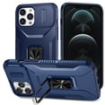 thumbnail image 1 of Allytech Shockproof Back Case for Apple iPhone 13 Pro Max, Military Grade Protective With Ring Holder Stand Compatible with Car Mount Anti-slip Hybrid Rugged Bumper Phone Cover for Men Boys -Blue, 1 of 8