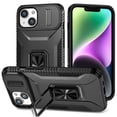 thumbnail image 1 of Allytech Shockproof Back Case for Apple iPhone 14, Military Grade Protective With Ring Holder Stand Compatible with Car Mount Anti-slip Hybrid Rugged Bumper Phone Cover for Men Boys -Black, 1 of 8