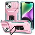 thumbnail image 1 of Allytech Shockproof Back Case for Apple iPhone 15, Military Grade Protective With Ring Holder Stand Compatible with Car Mount Anti-slip Hybrid Rugged Bumper Phone Cover for Men Boys -Rosegold, 1 of 8
