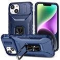 thumbnail image 1 of Allytech Shockproof Back Case for Apple iPhone 15 Plus, Military Grade Protective With Ring Holder Stand Compatible with Car Mount Anti-slip Hybrid Rugged Bumper Phone Cover for Men Boys -Blue, 1 of 8