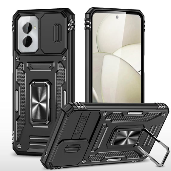Allytech Shockproof Case for Motorola G Stylus 5G 2024 with Lens Protector & Stand, Military Grade Protective Bumper Anti-Scratch Lightweight Phone Case for Motorola Motorola G Stylus 5G 2024,Black