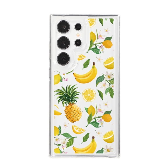 Allytech Shockproof Case for Samsung Galaxy S24 Plus - Camera & Screen Protection - Ultra Thin & Lightweight - Fashion Fruit Pattern - All Around Cushion Protective Case - Pineapple