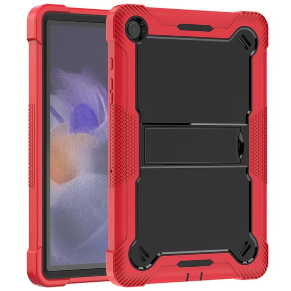 Allytech Shockproof Case for Samsung Galaxy Tab A9 2023 SM-X110 X115 8.7 Inch, PC Hybrid TPU Back Cover Kickstand Shockproof Lightweight Bumper Kids Friendly Case Cover - Black + Red