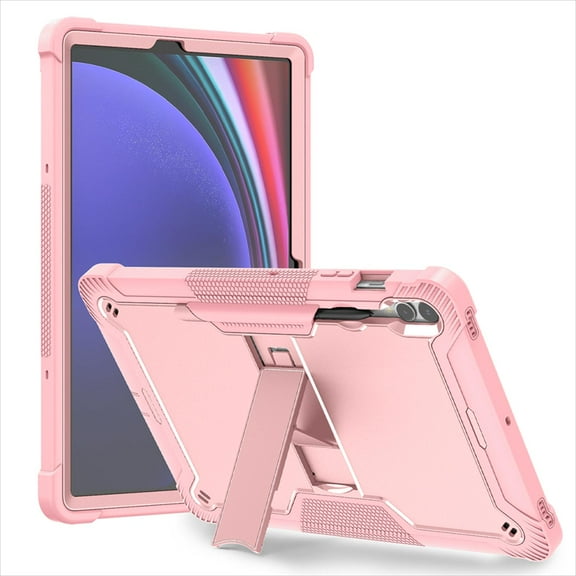 Allytech Shockproof Case for Samsung Galaxy Tab S9 Ultra 14.6 Inch SM-X910, Rugged Heavy Duty Protection Kickstand Shockproof Dual Layers Lightweight Case Cover for Galaxy Tab S9 Ultra - Rosegold