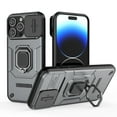 thumbnail image 1 of Allytech Shockproof Case for iPhone 16, Ring Holder Stand Protective Hybrid Anti-Scratch Bumper Case for Apple iPhone 16 - Gray, 1 of 1