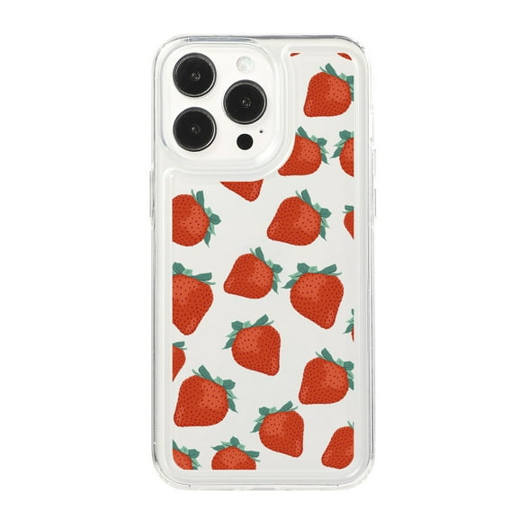 Allytech Shockproof Case for iPhone 11 Pro - Camera & Screen Protection - Ultra Thin & Lightweight - Fashion Fruit Pattern - All Around Cushion Protective Case - Strawberry