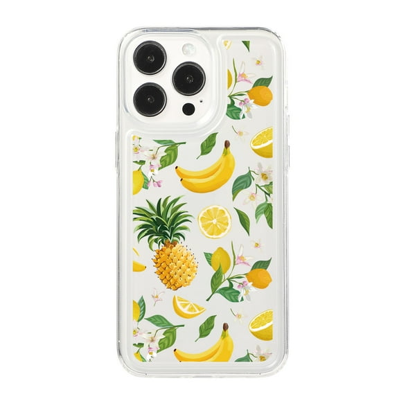 Allytech Shockproof Case for iPhone 15 Plus - Camera & Screen Protection - Ultra Thin & Lightweight - Fashion Fruit Pattern - All Around Cushion Protective Case - Pineapple