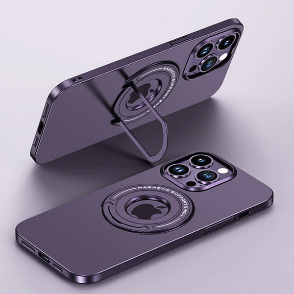Allytech Shockproof for iPhone 13 Pro Max Case with Magnetic Invisible Stand [Military Drop Protection] [Compatible with MagSafe] Matte Cases for iPhone 13 Pro Max 6.7 Inch 2021 - Purple
