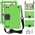 thumbnail image 1 of Allytech Silicone Case for All-New Kindle Fire HD 8 2020 and Fire HD 8 Plus (10th Generation, 2020 Release) - EVA Shoulder Strap Kickstand Kids Friendly Shock Proof Back Cover, Green, 1 of 7