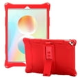thumbnail image 1 of Allytech Silicone Case for Apple iPad 9.7 6th 5th Generation / iPad Air 1 2, Slim Soft Rubber Rugged Hybrid Kickstand Heavy Duty Protection Drop Proof Kids Friendly Case Cover, Red, 1 of 1