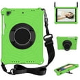 thumbnail image 1 of Allytech Silicone Case Compatible with Apple iPad 9.7" 6th 5th Gen / iPad Air 2/ iPad Air 1, Kickstand Feature EVA Rubber Hand Strap Shoulder Strap Kids Friendly Shockproof Case Cover, Green, 1 of 6
