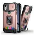 thumbnail image 1 of Allytech Slide Camera Protective Case for iPhone X/iPhone XS, Hard PC & Soft TPU Anti-Scratch Shockproof Ring Holder Kickstand [Support Magnetic Car Mount][1 Card Slot] Case and Cover, Rosegold, 1 of 6