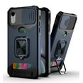 thumbnail image 1 of Allytech Slide Camera Protective Case for iPhone Xs Max 6.5" 2018, Hard PC & Soft TPU Anti-Scratch Shockproof Ring Holder Kickstand [Support Magnetic Car Mount][1 Card Slot] Case and Cover, Navy, 1 of 6