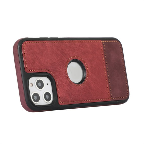 Allytech Slim Back Cover for Apple iPhone 11 Pro Max, Vintage PU Leather Anti-Sctratch Bumper Shockproof Protective Phone Case for iPhone 11 Pro Max - Red