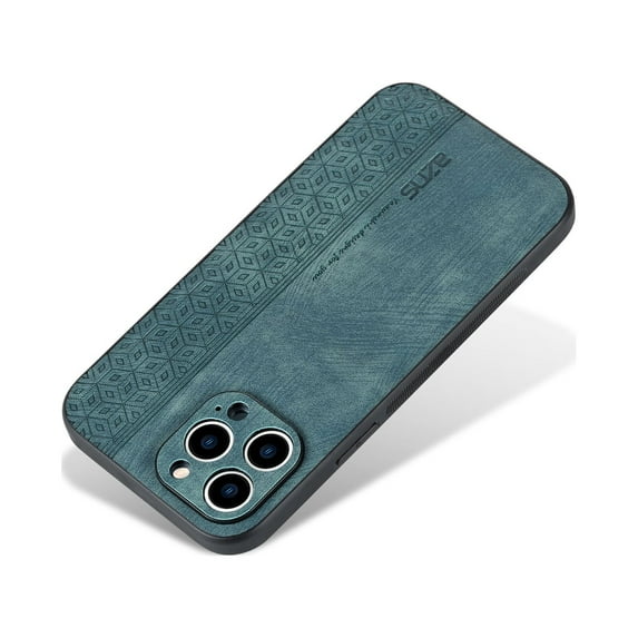 Allytech Slim Back Cover for iPhone 15 Plus, PU Leather TPU Slim Fit Shell Cover Minimalist Retro Shock Absorption Protective Phone Case Cover for Apple iPhone 15 Plus -Green