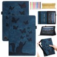 thumbnail image 1 of Allytech Slim Case for Amazon Fire Max 11 Tablet (13th Generation, 2023 Release) with Pen Holder & Card Pocket, Lovely Pattern PU Leather Adjustable Strap Multi-Angle Viewing Shockproof Case, Darkblue, 1 of 10