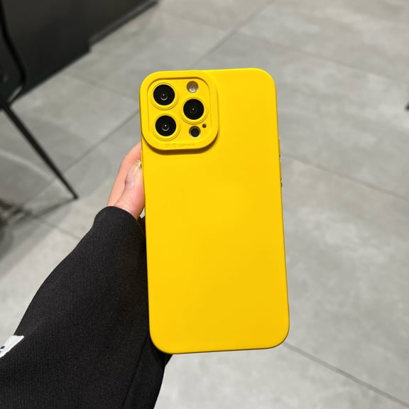 Allytech Slim Case for Apple iPhone 13 mini, Liquid Silicone TPU Back Cover Anti-Scratch Lightweight Anti-Fingerprint Shockproof Bumper Phone Case for iPhone 13 mini - Yellow