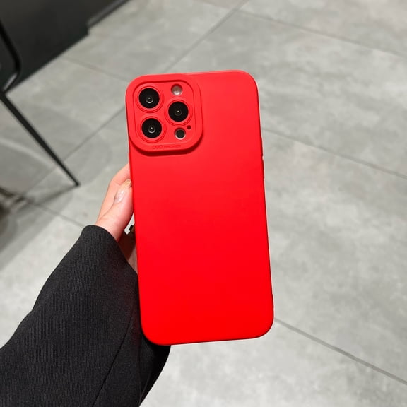 Allytech Slim Case for Apple iPhone 6 Plus/ iPhone 6S Plus, Liquid Silicone TPU Back Cover Anti-Scratch Lightweight Anti-Fingerprint Shockproof Bumper Phone Case for iPhone 6 Plus/6S Plus - Red