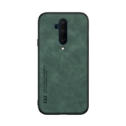 Allytech Slim Case for OnePlus 7T Pro 2019, 1 Plus 7T Pro 6.7 Case, Shockproof Anti-Fingerprint Anti-Dust PU Leather Case for OnePlus 1+ 7T Pro, Green