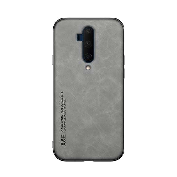 Allytech Slim Case for OnePlus 7T Pro 2019, 1 Plus 7T Pro 6.7" Case, Shockproof Anti-Fingerprint Anti-Dust PU Leather Case for OnePlus 1+ 7T Pro, Lightgray