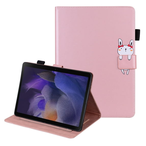 Allytech Slim Case for Samsung Galaxy Tab A8 10.5" 2022 X200, Cute Cartoon Design Multi Angle Stand Auto Sleep Wake Smart Folio Flip Cover with Pencil Holder for Galaxy Tab A8 10.5-Inch - Rosegold