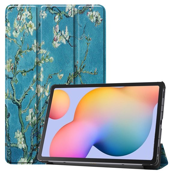 Allytech Slim Case for Samsung Galaxy Tab S6 Lite 10.4 inch 2022/2020 Model (SM-P610/P613/P615/P619) - Ultra Slim Lightweight Auto Sleep Wake Multi Angle Viewings Stand Hard Back Shell - Blossom