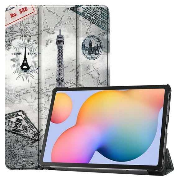 Allytech Slim Case for Samsung Galaxy Tab S6 Lite 10.4 inch 2022/2020 Model (SM-P610/P613/P615/P619) - Ultra Slim Lightweight Auto Sleep Wake Multi Angle Viewings Stand Hard Back Shell - Eiffel Tower