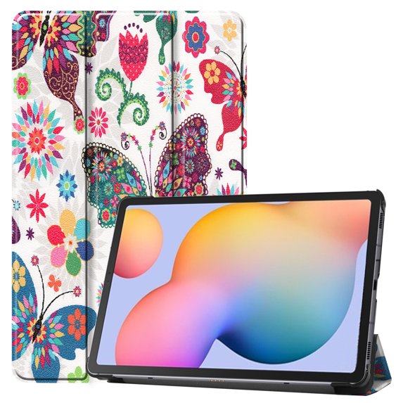 Allytech Slim Case for Samsung Galaxy Tab S6 Lite 10.4 inch 2022/2020 Model (SM-P610/P613/P615/P619) - Ultra Slim Lightweight Auto Sleep Wake Multi Angle Viewings Stand Hard Back Shell - Butterfly