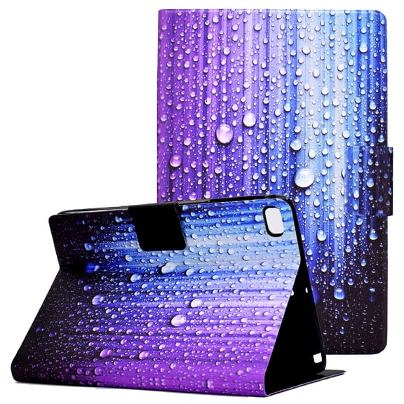 Allytech Slim Case for iPad Mini 7.9 inch Tablets, iPad Mini 5/Mini 4/Mini 3 2 1 Cover, Soft TPU Bumper Shockproof Auto Sleep Wake Card Slots Holder Wallet Case for iPad Mini 5 2019, Water Droplets