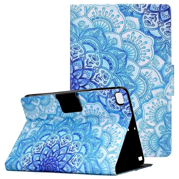 Allytech Slim Case for iPad Mini 7.9 inch Tablets, iPad Mini 5/Mini 4/Mini 3 2 1 Cover, Soft TPU Bumper Shockproof Auto Sleep Wake Card Slots Holder Wallet Case for iPad Mini 5 2019, Mandala