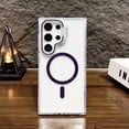 thumbnail image 1 of Allytech Slim Clear Case for Samsung Galaxy S24 with Camera Kickstand, Hard PC + Soft TPU [Precise Cutouts] Case, Lightweight Shockproof Anti-Scratch Case Support Wireless Charging - Purple, 1 of 10