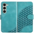 thumbnail image 1 of Allytech Slim PU Leather Case for Galaxy Z Fold 3, 3D Geometric Lattice Luxury Slim Fit Soft Shell Bumper Shockproof Cell Phone Case Cover for Samsung Galaxy Z Fold 3, Lightblue, 1 of 2