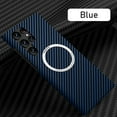 thumbnail image 1 of Allytech Slim Thin Carbon Fiber Case Compatible with Samsung Galaxy S22 Ultra 6.8" 5G Phone Case, PC Protective Back Cover, Support Wireless Charging, Blue, 1 of 6