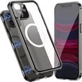 thumbnail image 1 of Allytech Slim Thin Case for iPhone 11 (2019), Compatible with MagSafe Accessories Built-in Screen Protector & Camera Lens Protector Shockproof Magnetic Case for iPhone 11, Black, 1 of 6