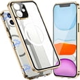 thumbnail image 1 of Allytech Slim Thin Case for iPhone 11 (2019), Compatible with MagSafe Accessories Built-in Screen Protector & Camera Lens Protector Shockproof Magnetic Case for iPhone 11, Gold, 1 of 6
