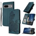 thumbnail image 1 of Allytech Slim Wallet Case for Google Pixel 8a, [Embossed Pattern PU Leather] [ Card Slots & Cash Pocket & Magnetic Clasp], Kickstand Shockproof Anti-Scratch Protective Fashion Case, Darkgreen, 1 of 6