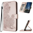 thumbnail image 1 of Allytech Slim Wallet Case for Samsung Galaxy A05s, [Embossed Pattern PU Leather] [Card Slots & Cash Pocket & Magnetic Clasp], Kickstand Shockproof Anti-Scratch Protective Fashion Case, Rosegold, 1 of 6
