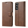 thumbnail image 1 of Allytech Slim Wallet Case for Samsung Galaxy S23 FE with 3 Card Slots & Cash Pocket, Premium PU Leather Kickstand Magnetic Clasp Soft TPU Inner Shockproof Protective Flip Cover Case - Brown, 1 of 13
