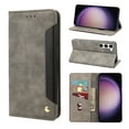 thumbnail image 1 of Allytech Slim Wallet Case for Samsung Galaxy S23, Luxury PU Leather + Soft TPU Cover with Card Slots & Cash Pocket, Magnetic Closure Kickstand Shockproof Business Case for Women men - Gray, 1 of 9