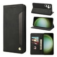 thumbnail image 1 of Allytech Slim Wallet Case for Samsung Galaxy S23 Ultra, Luxury PU Leather + Soft TPU Cover with Card Slots & Cash Pocket, Magnetic Closure Kickstand Shockproof Business Case for Women men - Black, 1 of 9
