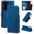 thumbnail image 1 of Allytech Slim Wallet Case for Samsung Galaxy S24 Plus, [3 Card Slots] [Cash Pocket] Premium PU Leather Kickstand Magnetic Clasp Shockproof Full Body Protective RFID Blocking Flip Case - Blue, 1 of 13