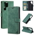 thumbnail image 1 of Allytech Slim Wallet Case for Samsung Galaxy S24 Ultra, [3 Card Slots] [Cash Pocket] Premium PU Leather Kickstand Magnetic Clasp Shockproof Full Body Protective RFID Blocking Flip Case - Green, 1 of 13