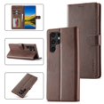 thumbnail image 1 of Allytech Slim Wallet Case for Samsung Galaxy S25 Ultra with 3 Card Slots & Cash Pocket, Premium PU Leather Kickstand Magnetic Clasp Soft TPU Inner Shockproof Protective Flip Cover Case - Brown, 1 of 9