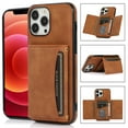 thumbnail image 1 of Allytech Slim Wallet Case for iPhone 13 Pro Max, Business Premium PU Leather Multi-Card Slots Anti-Drop Anti-Scratch Full Body Protection Kickstand Case for iPhone 13 Pro Max - Brown, 1 of 6