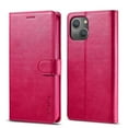 thumbnail image 1 of Allytech Slim Wallet Case for iPhone 15 Plus with 3 Card Slots & Cash Pocket, Premium PU Leather Kickstand Magnetic Clasp Soft TPU Inner Shockproof Protective Flip Cover Case - Rose, 1 of 11